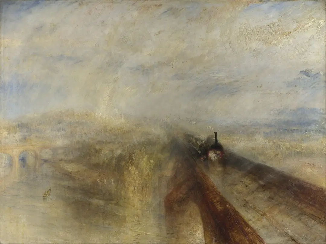 J.M.W.ターナー、風をうける船、希少画集画、 新品額装付 turner-rain-steam-and-speed-